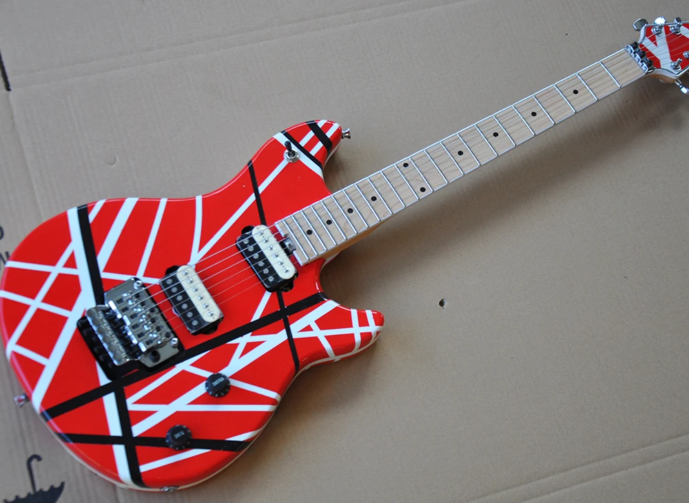 Два цвета s полосатая электрогитара с Humbuckers пикапы кленовый гриф индивидуальный
