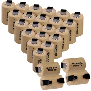 

25 pcs 4/5SC battery 1.2V batteries for power tools 1400mah nicd 3.3cm*2.2cm color random