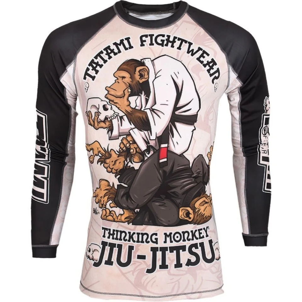 Comprar Mma mono jiu jitsu Patrón Formación camisetas tiger muay thai mma ropa camiseta rey boxeo traje de sauna mma de compresión
