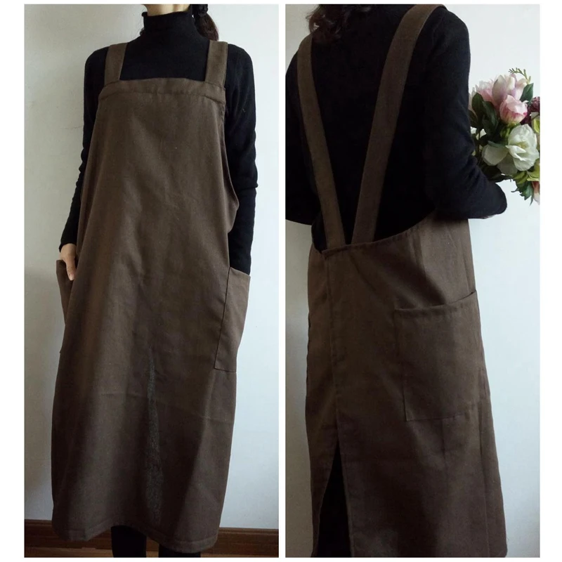 Scandinavian Cotton linen Apron women unisex aprons Gardening Florist Coffee Shops Kitchen Baking cleaning Aprons Pastry Uniform