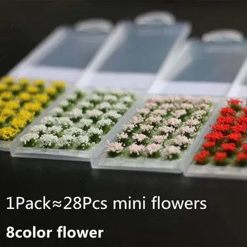 

1Pack Creative Mini Simulation Flower Cluster Flowers Scene Model for 1:35/1:48/1:72/1:87 Scale Sand Table Decor