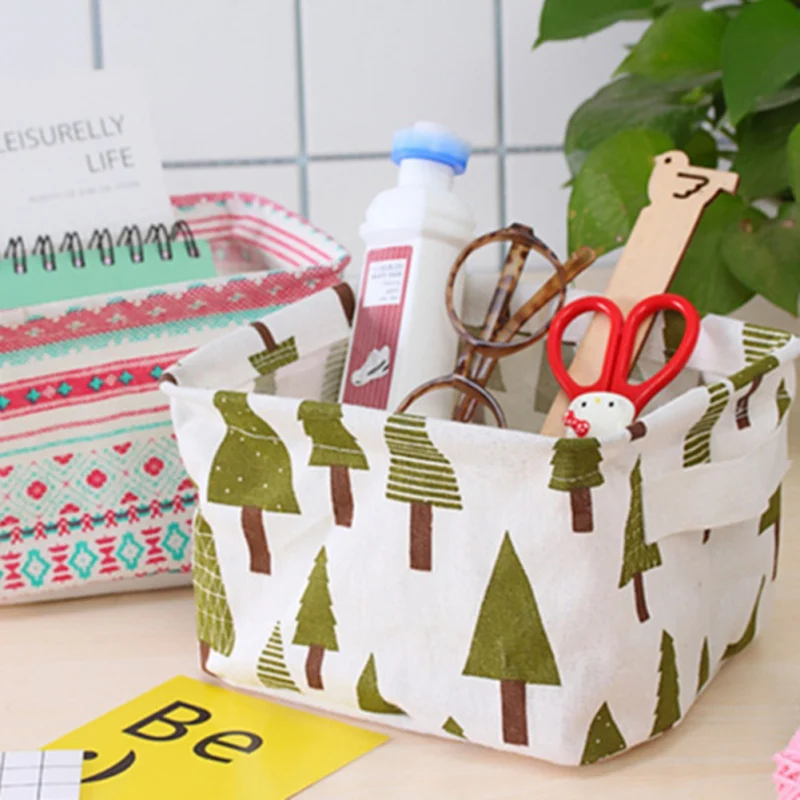 

Sundries Storage Basket Cloth Storage Box Cosmetic Storage Basket Desktop Storage Basketportable storage
