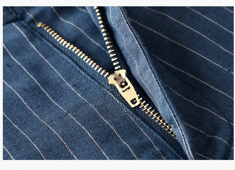 Buy 30-38 Size summer men shorts brand linen and cotton shorts for men casual striped short men fashion stripe short mens