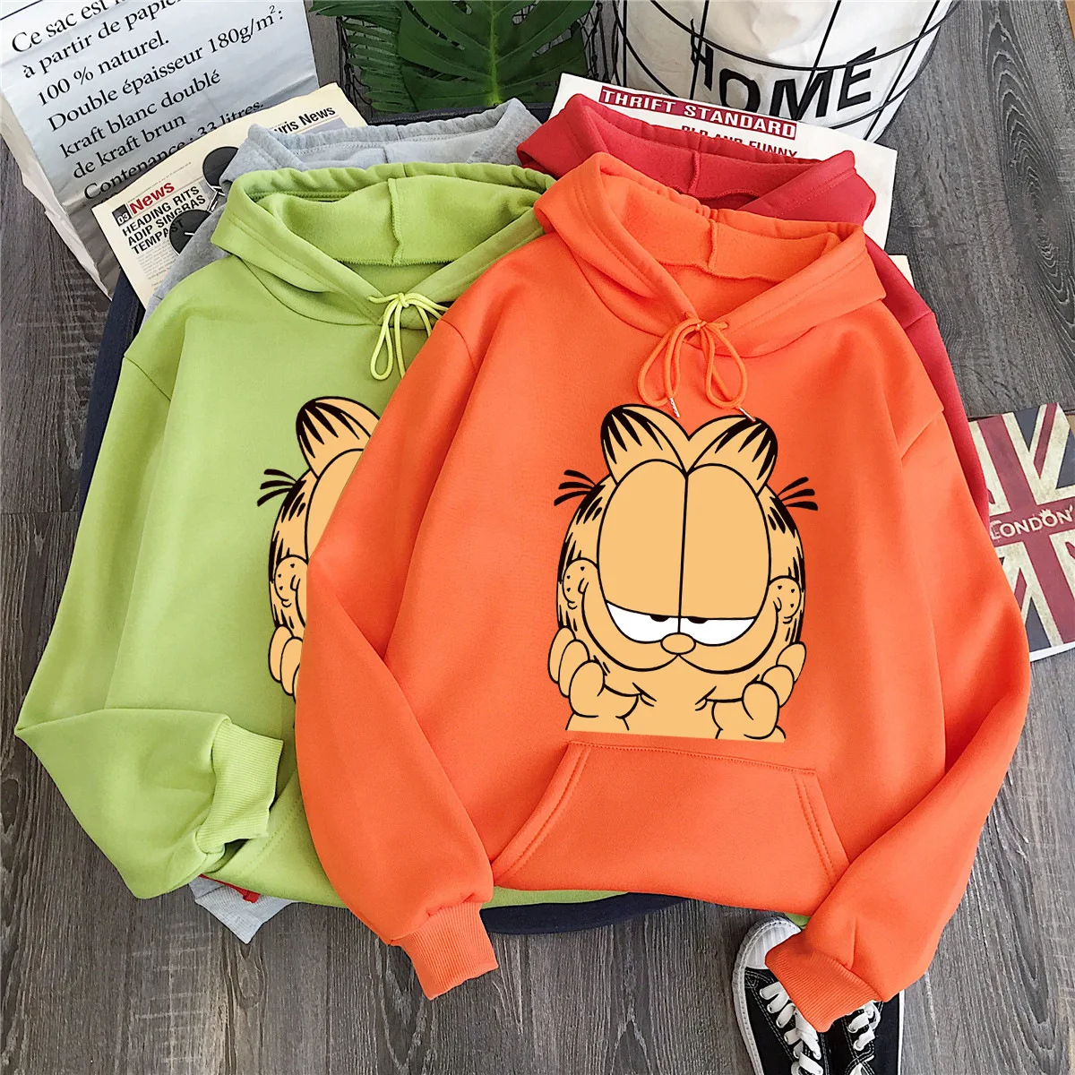 2020 Winter Autumn Women Female Sweatshirts Hoodies Long Sleeve Cartoon  Print Loose Hooded Pullover Casual 3XL Costume