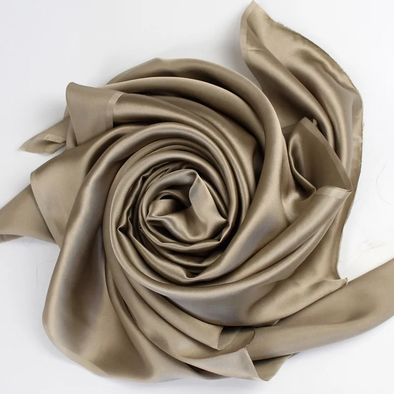 Шелковые ткани для платьев блузки шарфы Одежда метр чистый шелк атлас Шармез 19 мельница простой цвет высокая-конец моды - Цвет: see chart