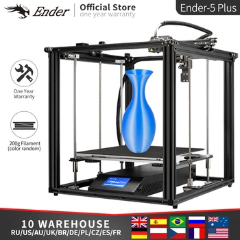 Ender-5 Plus 3D printer High precision Large size 350*350*400 printer 3D Auto leveling,Dual Z-axis Power off resume Creality 3D
