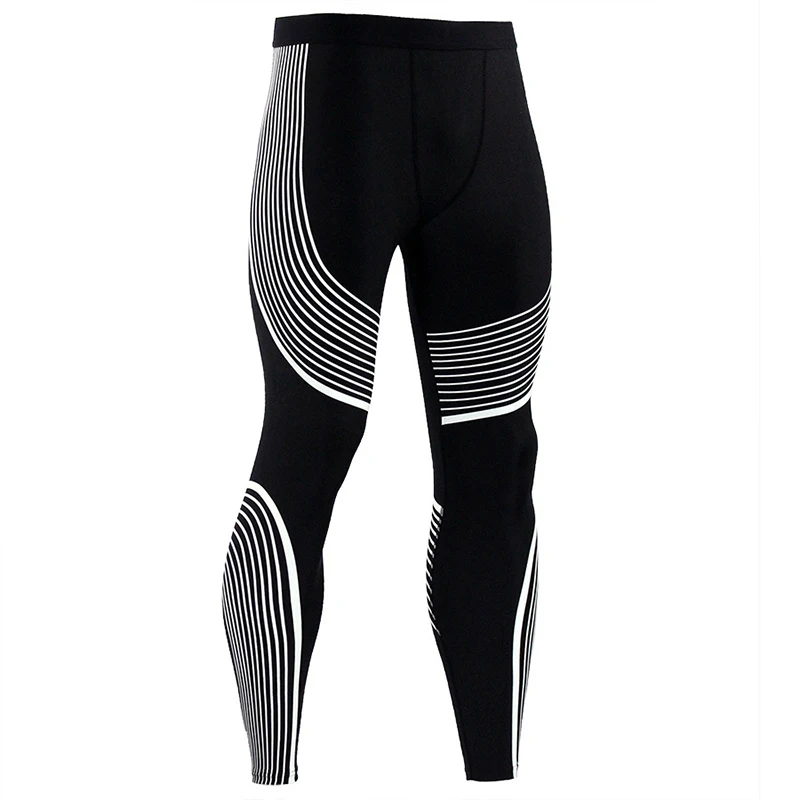 

Fitness Sports Tights Mens High Stretch Basketball Leggings Breathable Quick-Drying Running Training Compression Pants