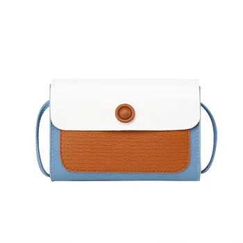 

Women Mini Bags Fashion Hit Color Flip Female Shoulder Messenger Bag 2020 New Casual Schoolgirl Coin Purse Small Square Bag