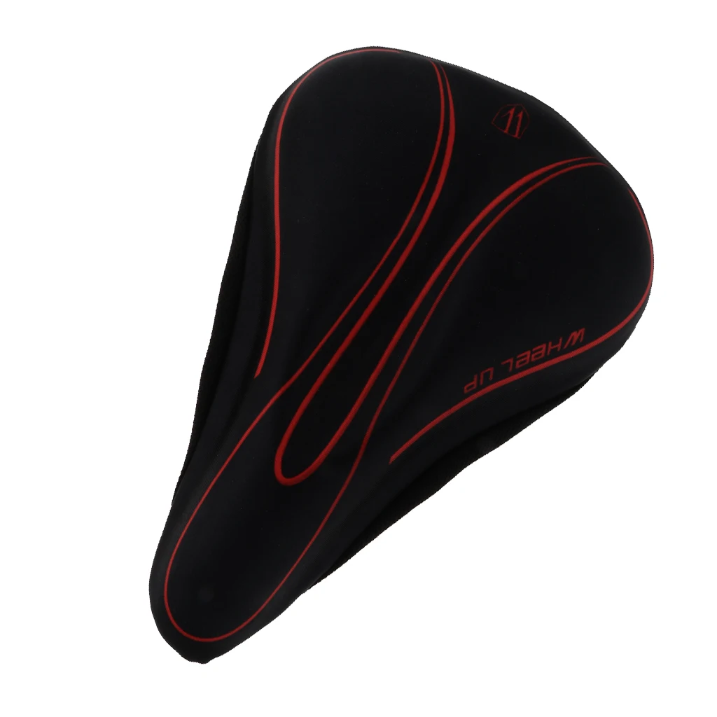 

Mountain Road MTB Bike Silicone Handlebar Lock-on Grips Guard & One Free Saddle Seat Cover Red Black
