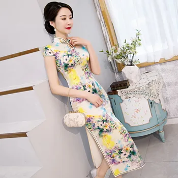

the new modified mulberry silk silk cheongsam cheongsam skirt long Chinese daily Chinese wind restoring ancient ways