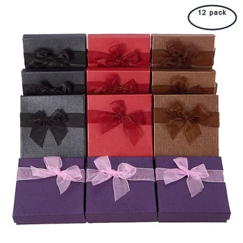 

1 Set Valentines Day Gifts Boxes Cardboard Bracelet Boxes 90x90x27mm 12pcs/set