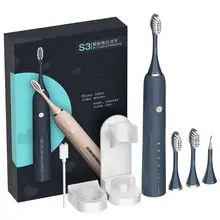 1 набор, ультразвуковая зубная щетка для взрослых, электрическая Вертикальная щетка, 4 режима, умный таймер, 4 головки