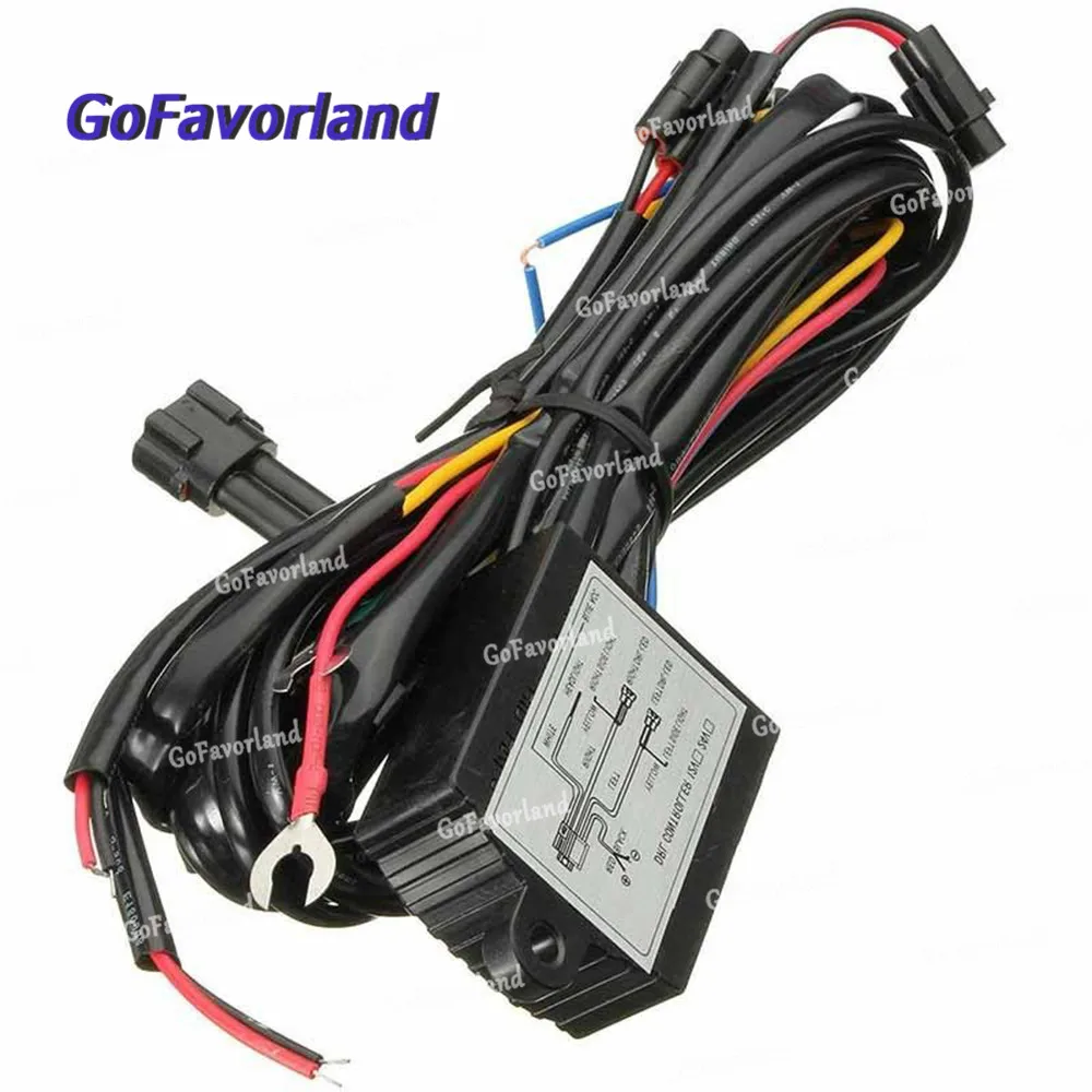 

12V Daytime Running LED Light Dimmer Dimming Switch Relay Harness Control On Off Dimmer Car Daytime Running Lights DRL