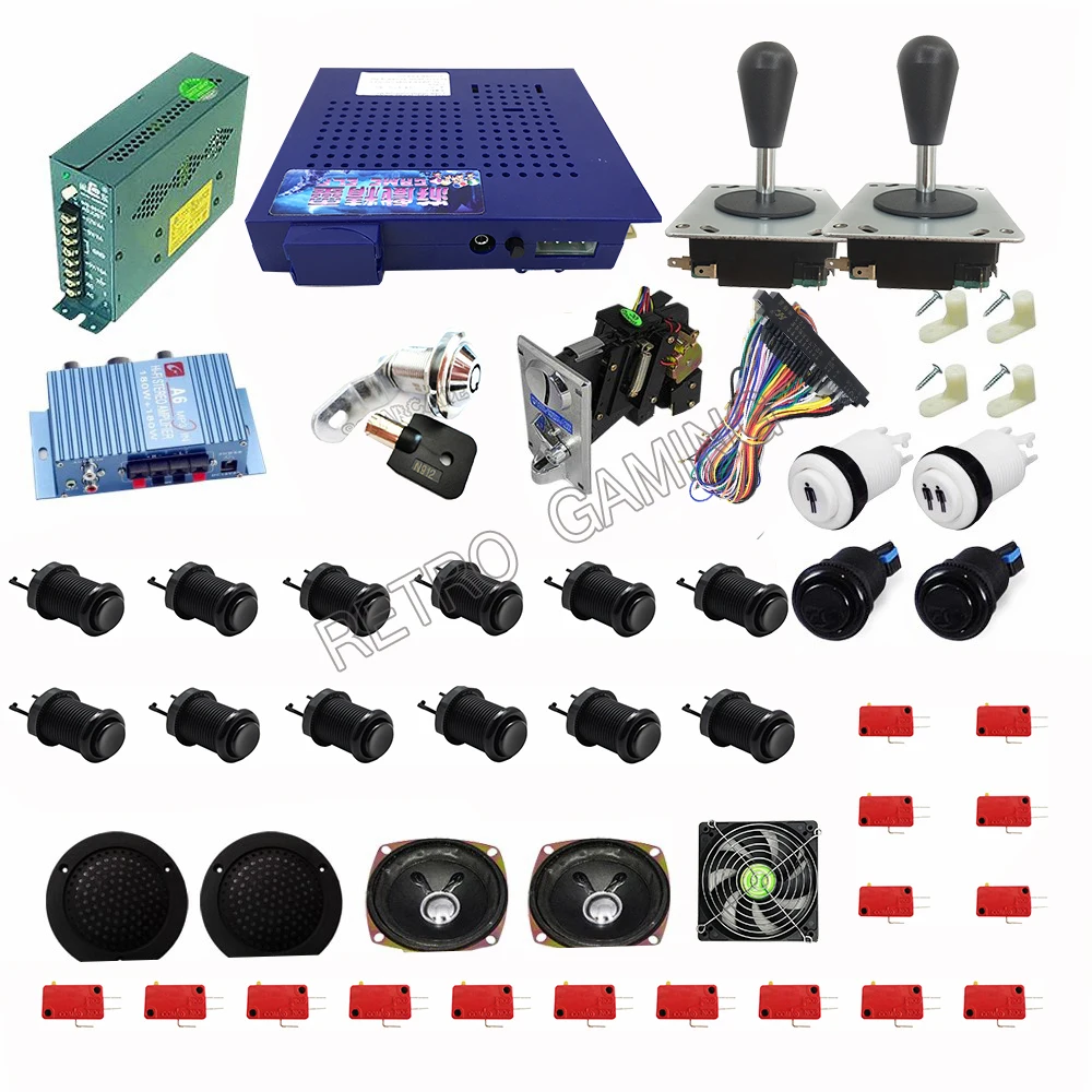 US $254.31 jamma pcb 138 in 1 diy arcade cabinet kit build your own 2 player bartop mame machine full kits
