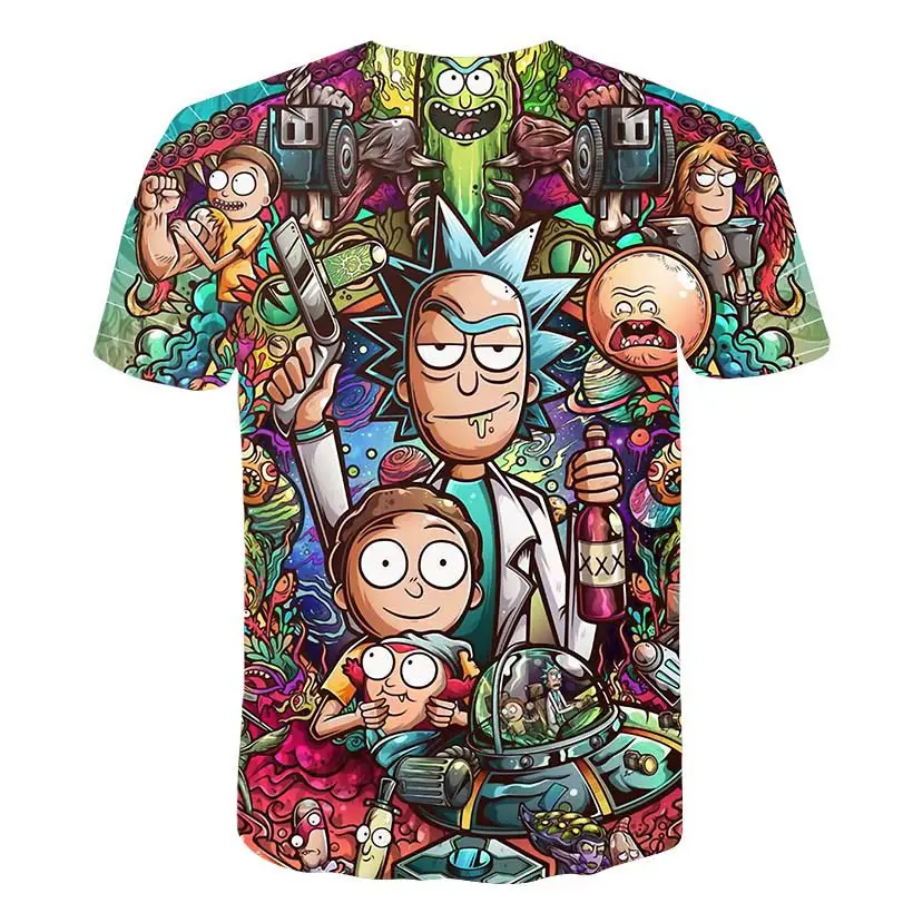 summer Fashion kids t-shirt Cartoon Rick and Morty 3d Print boys/girls tshirt Hip hop Tee shirts plus size t-shirt