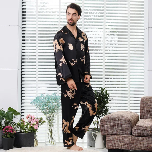 Lovers Spring Pajamas Couples Unisex Silk Sleepwear Soft Pyjama Sets  Nightgown Women Pajama Sets Long Sleeve Men Lounge Pijamas - Robes -  AliExpress