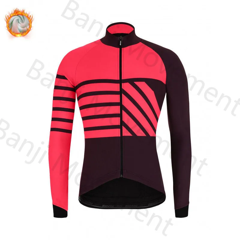 cycling jersey 10 Профессиональная команда, мужские куртки для велоспорта, Зимняя Теплая Флисовая Джерси для велоспорта, теплая одежда для горного велосипеда, куртка, новинка Santini - Цвет: cycling jersey 10