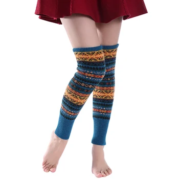

1pair Boot Cuffs Women Leg Warmer Daily Winter Autumn Topper Soft Fashion Stockings Knit Outdoor Long Over Knee Stretchy