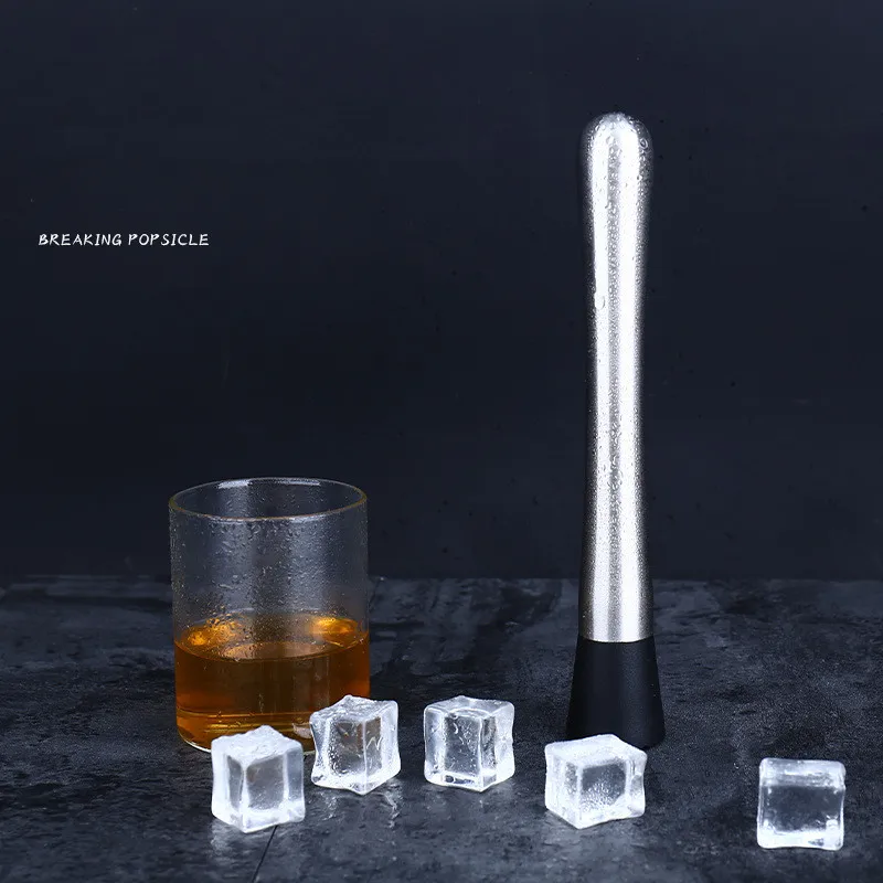 Stainless Steel Crushed Ice Hammer Multifunctional Popsicle Sticks Cocktail Swizzle Stick Fruit Lemon Muddle Pestle Bar Tools bar tools
