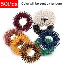 50 шт./лот Нержавеющая сталь массажное кольцо для пальцев китайская Акупунктура кольцо Расслабляющая терапия ручной циркуляции крови боли Уменьшение усталости