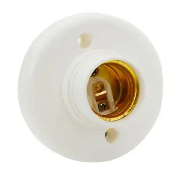 

2pcs/lot E27 LED Light Bulb Holder Round Screw Fitting Socket Eco-friendly Hanging Lamp Holder for Home 110V-220V