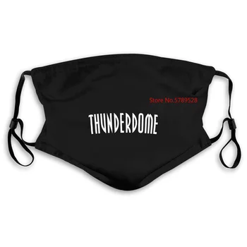 

New Thunderdome Logo Mens Hardcore Techno and Gabber Sides Printed Black Mask women kid's PM2.5