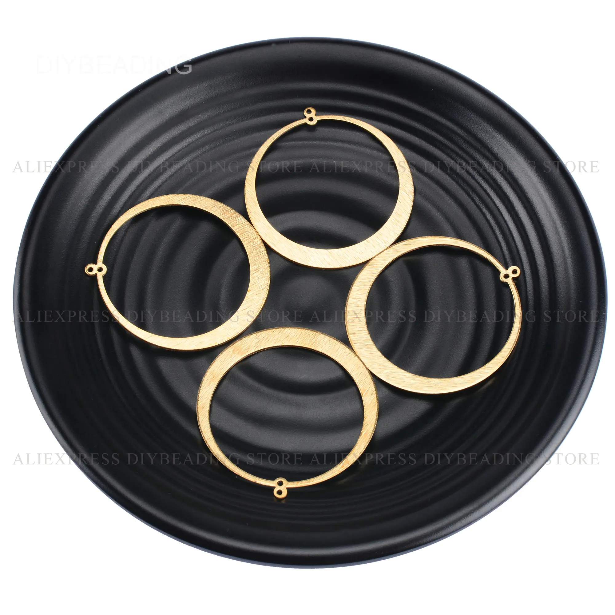 

4-200 Pcs Brass Components for Earrings Making Brushed Large Circle Hoop Boho Charm Connector Finding Bulk Wholesale Supplies
