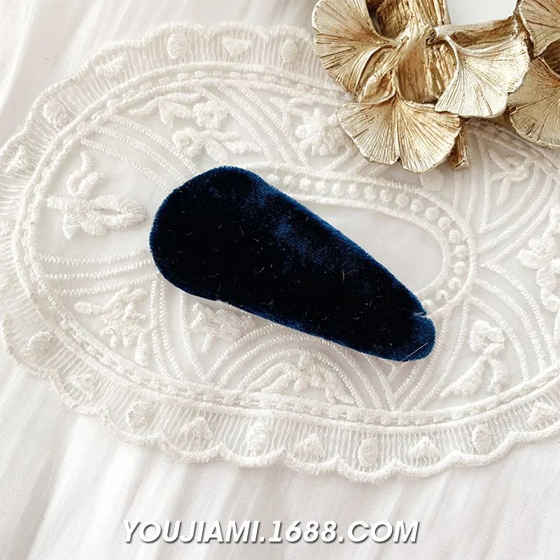 Retro Velvet Lovely Hairpin Set Korea Trend Waterdrop Hair Clip Barrettes Girl Hairpin Women Fashion Hair Accessories - Цвет: 9