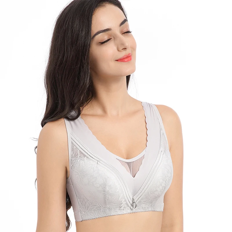 

New Ultra-thin Large Bra Sexy lace transparent without sponge lingerie femme Comfortable rimless lingerie BCD cup plus size Bra