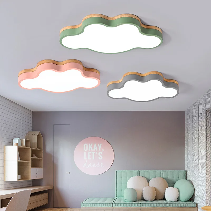 

Northern European-Style LED Ultra-thin Ceiling Lamp Cloud Bedroom Study Lamp Living Room Iron Art Cool Hotel Lamps