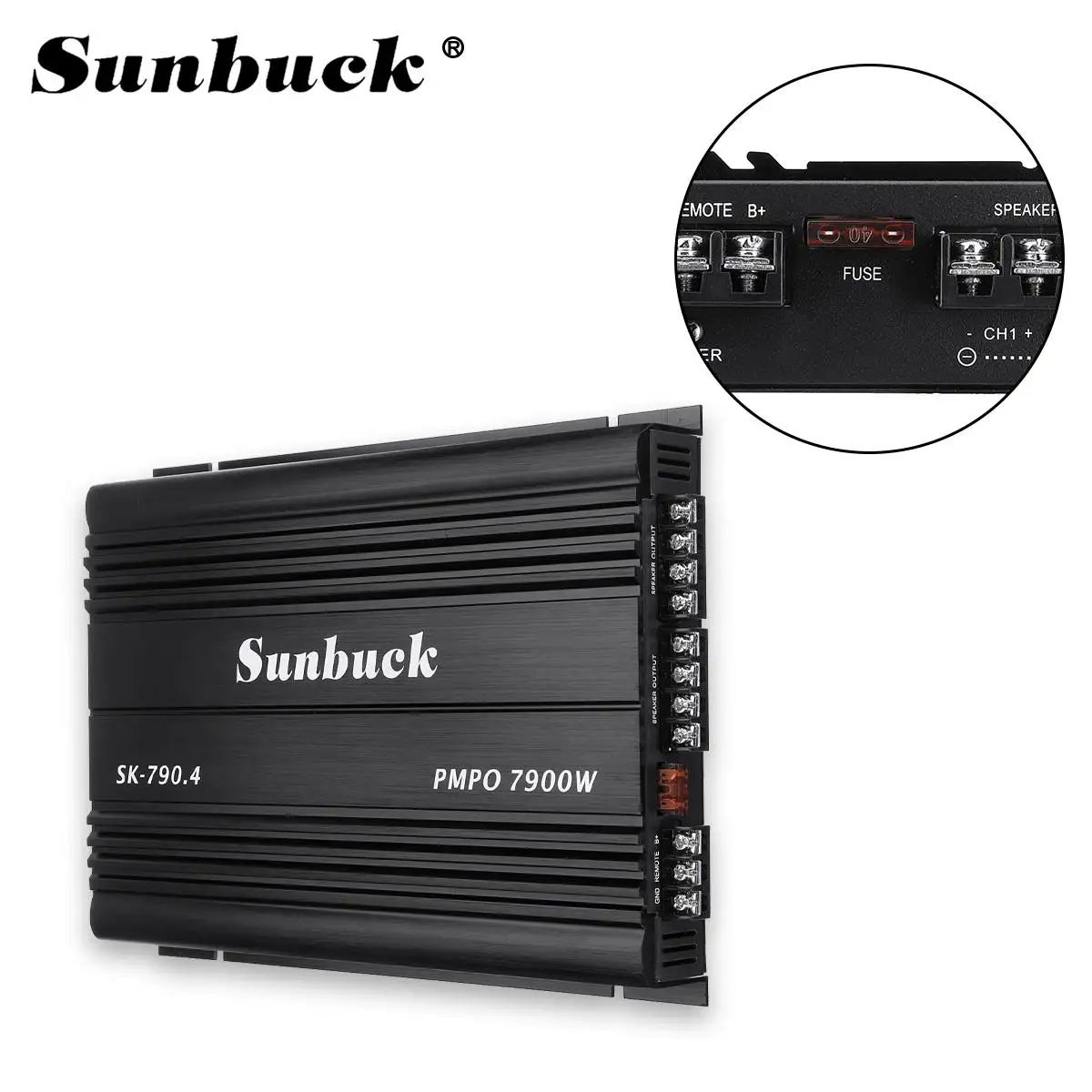 12V 7900W 4 Channel Car Amplifier Subwoofer Slim Class A/B Car Audio