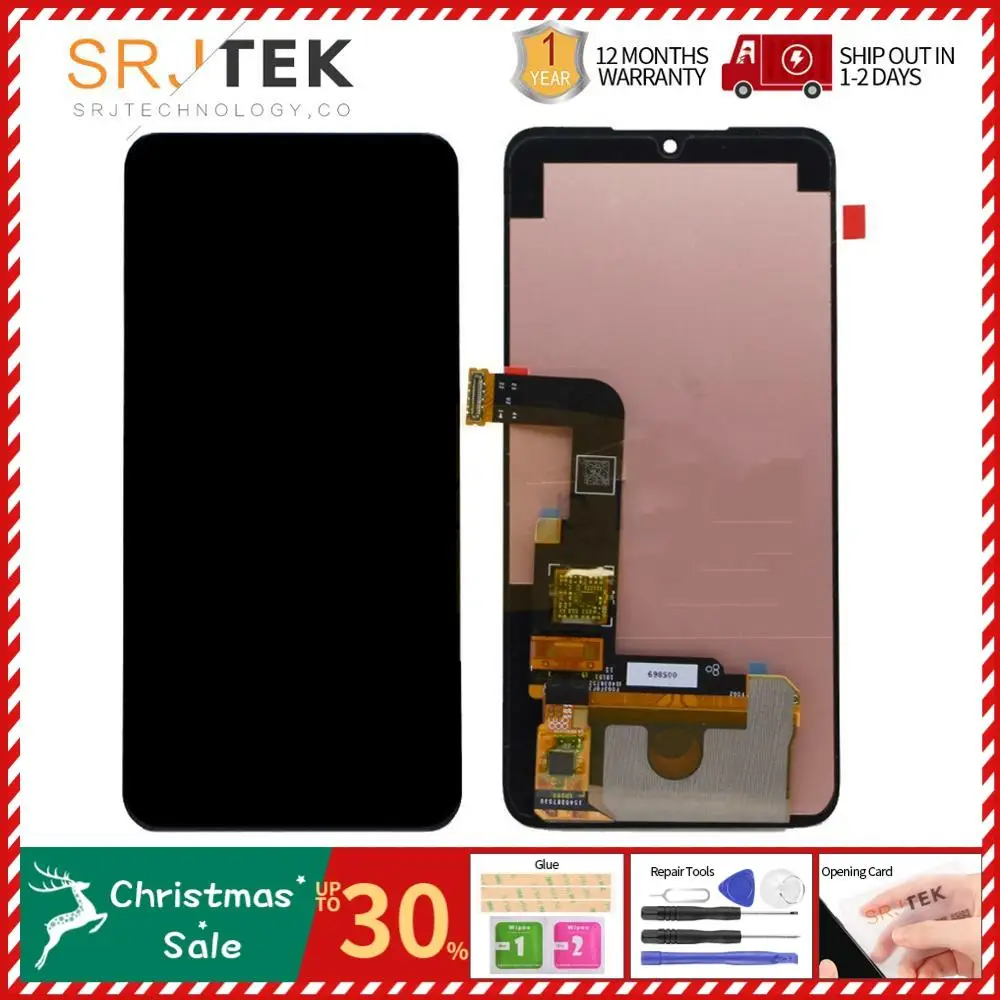 6,4 ''для LG G8X ThinQ ЖК-дисплей с сенсорным экраном дигитайзер Замена с отпечатком пальца для LG G8X ЖК-дисплей
