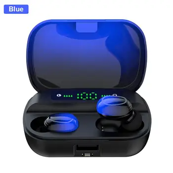 

TWS Wireless Bluetooth Headphones with Charging Bin Binaural True Wireless Headset with Power Supply Display