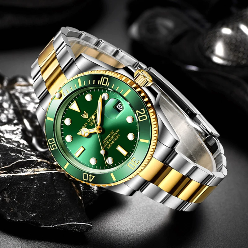 LIGE Men Mechanical Wristwatch Stainless Steel Clocks Watch Luxury Military Sports Mens Watches Reloj Hombre mechanical watch