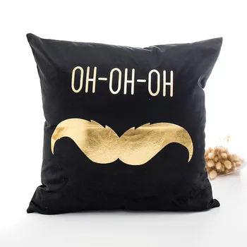 

pillowcase home decoration Merry Christmas Gold Foil Printing Pillow Case Sofa Waist Throw Cushion Cover наволочка Drop ship #L5