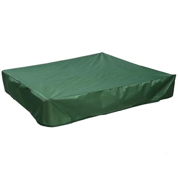 

Sandbox Cover, Square Dustproof Sandbox Cover with Drawstring, Waterproof Sandpit Pool Cover, Green, 120 x 120cm