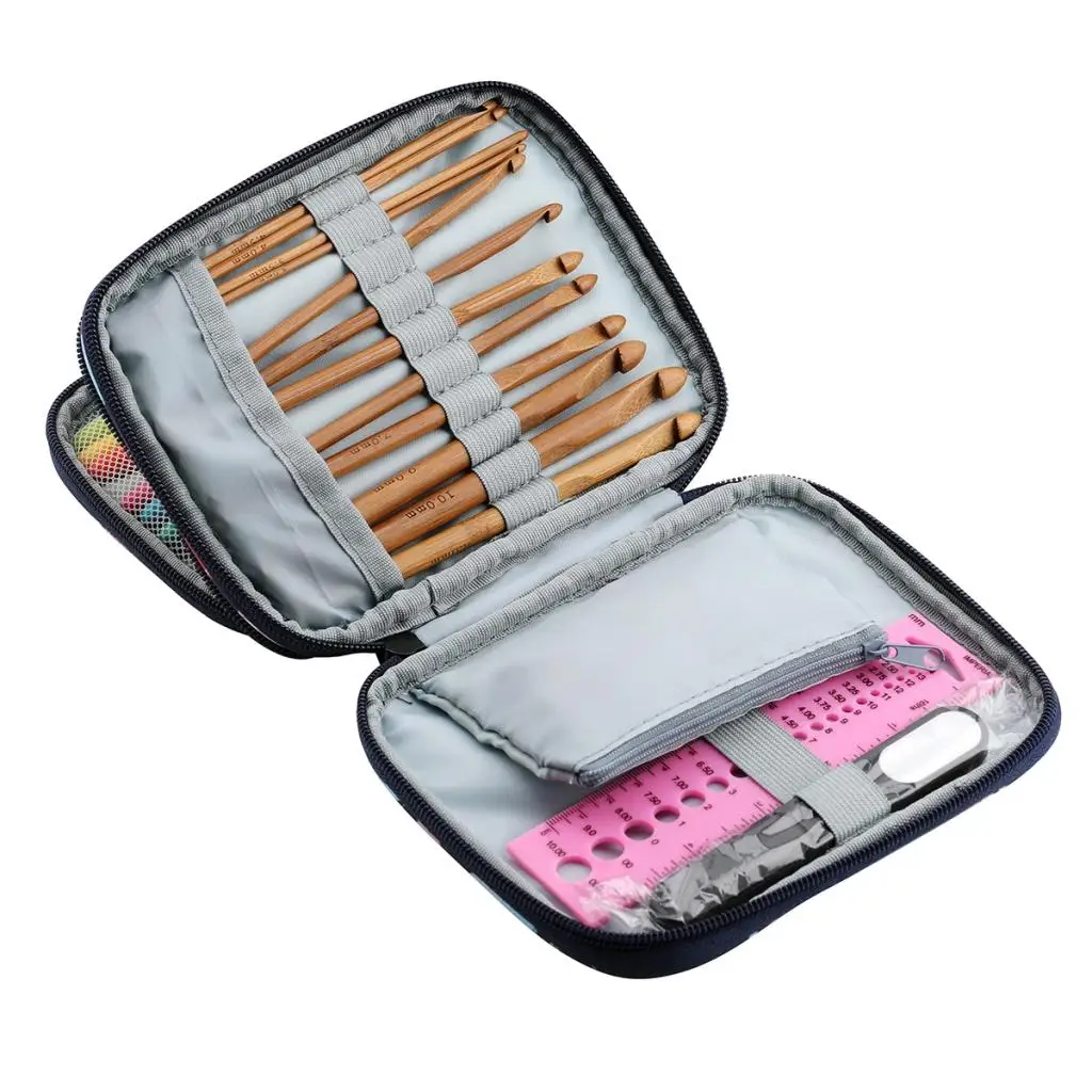 Durable Portable Knitting Crochet Hooks Bag Needles Storage Bag Waterproof