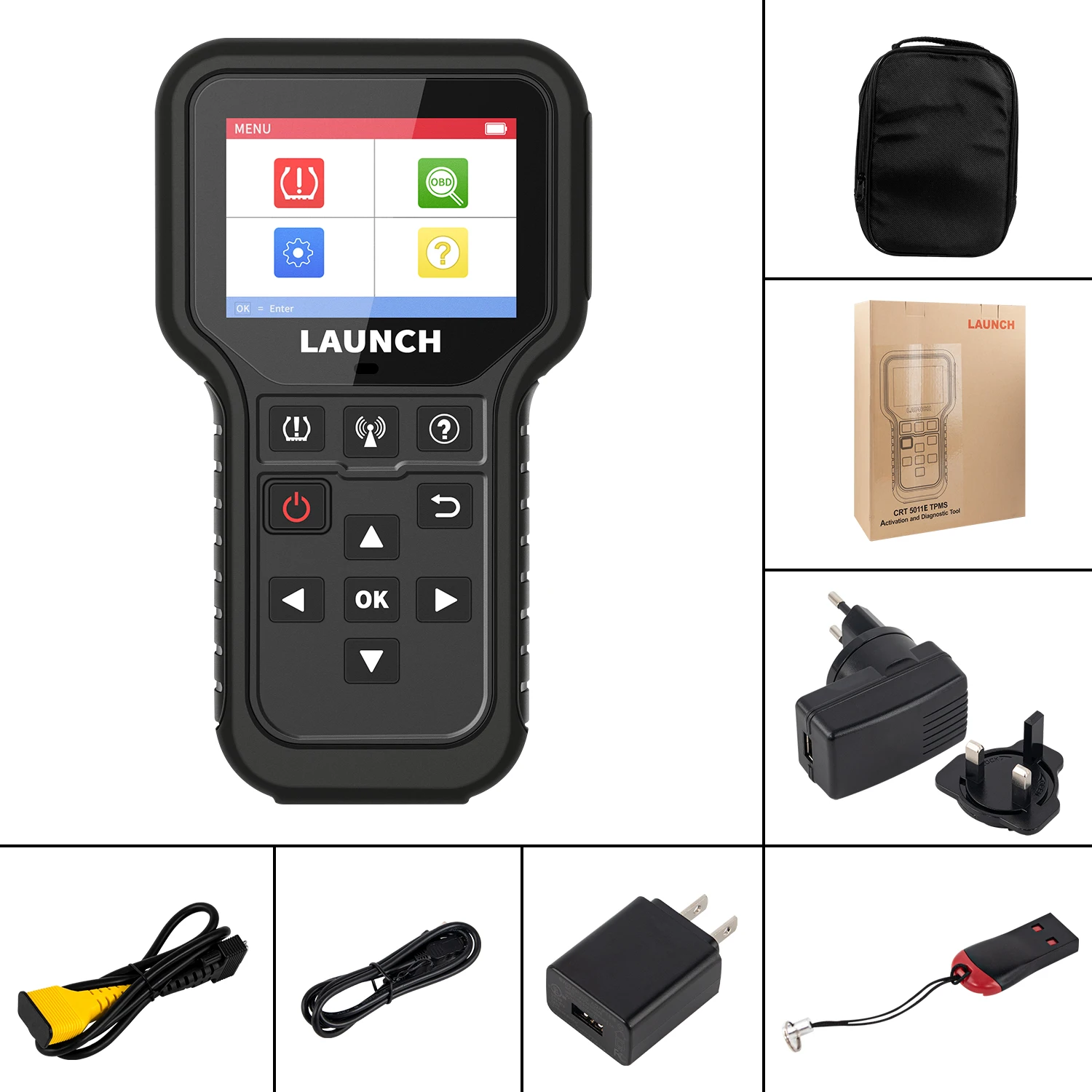 LAUNCH CRT5011E TPMS Tire Activation Diagnostic Tool 315MHz 433MHz Sensor Activation Programing Learning Reading OBD2 Scanner car inspection equipment for sale Code Readers & Scanning Tools