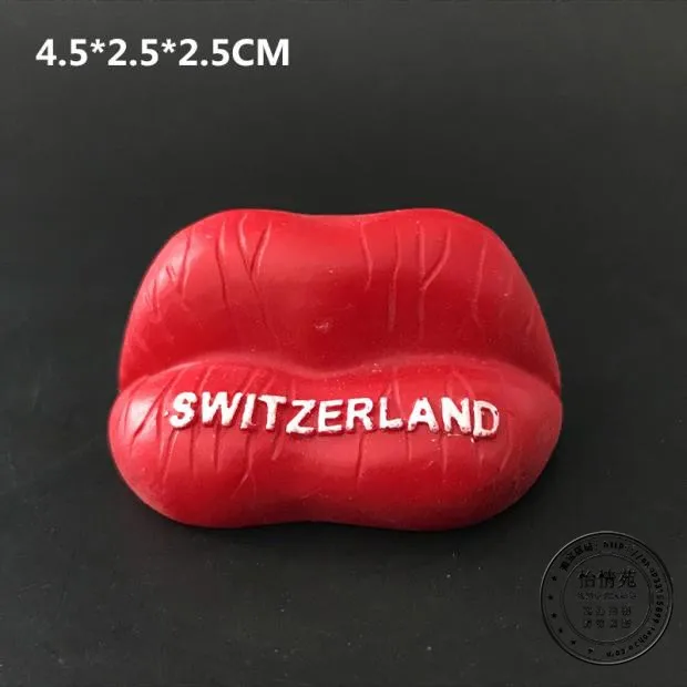 Холодильник паста швейцарская девушка пик цзих живописная комбинация 3D Ручная роспись Смола туристический Туризм Пейзаж холодильник магнит