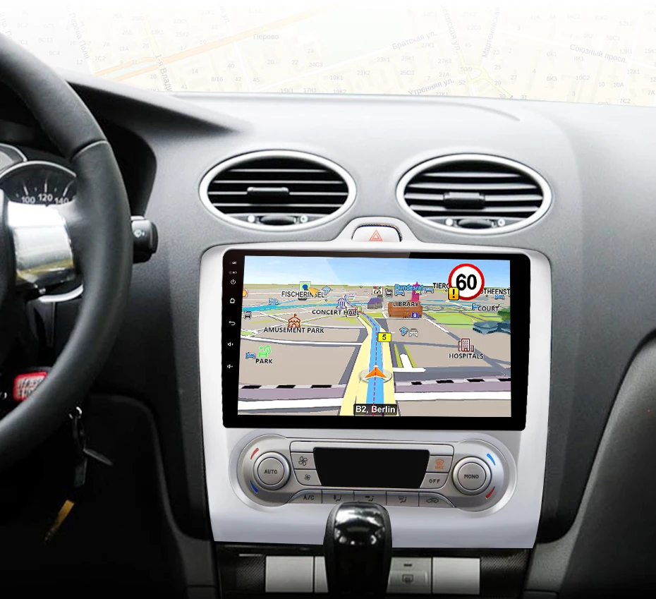 Junsun V1 Android 9,0 2G+ 32G Автомобильный мультимедийный видео плеер для Ford Focus 2 Mk2 2004-2011 Навигация gps 2 din