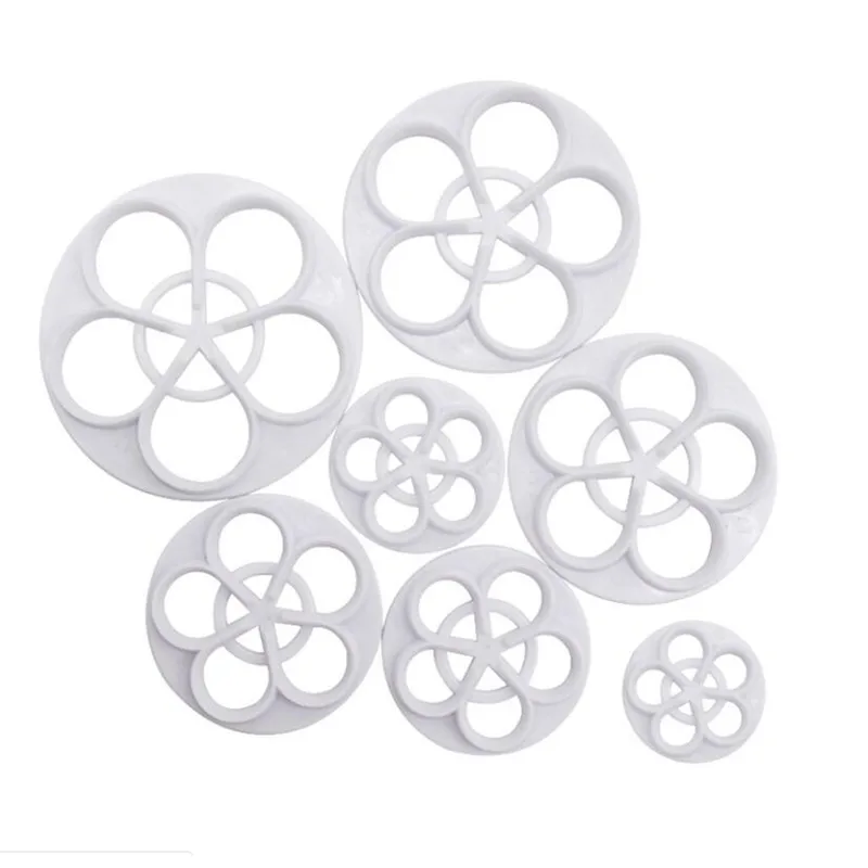 1Set/6PCS Fondant Cake Sugar craft Rose Flower Decorating Cookie Mold Gum Paste Dough Biscuit Cutter Stamp Baking Tools