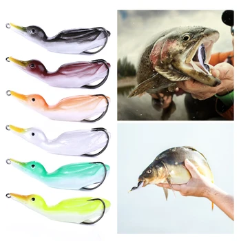 

Artificial Fishing Lure Bait Soft Bait Carp Fishing Tackle Pesca fishing lures 6pcs 18.5g 10.5cm Soft Silicone Duck Lure