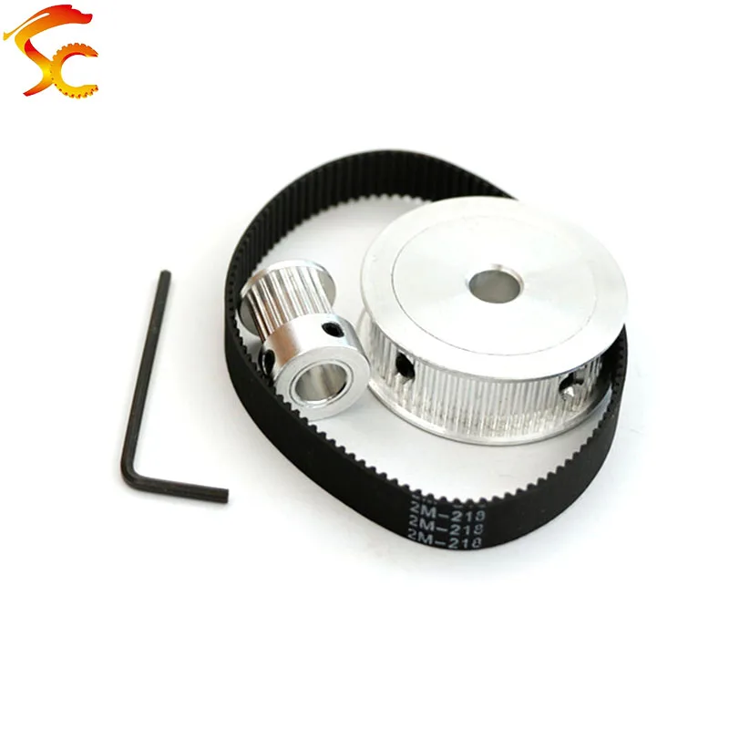 

218-GT2-10mm Timing Belt Pulley GT2 60 teeth 20 tooth Bore 8&8mm Reduction 3:1/1:3 3D printer accessories belt width 10mm,