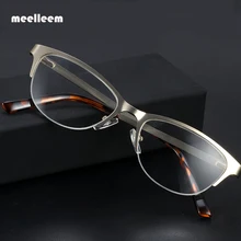 Очки для чтения Женские Оптический металлический очки оправа кошачьи Глаза Половина из нержавеющей стали оправа Ретро рецепт очки+ 1,00+ 2,00+ 2,50