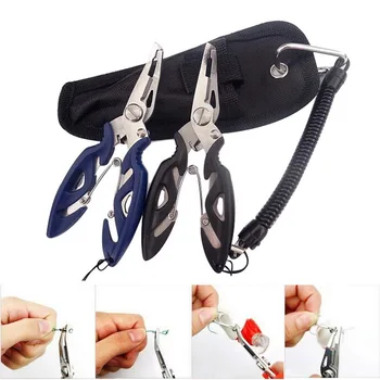 

Stainless Steel Curved Nose Fishing Pliers Fishing Braid Cutters Scissors Small Fish Hook Remover Multifunction Tools Campin