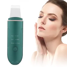 EMS Ultrasonic Facial Skin Scrubber Skin Spatula Blackhead Acne Removal Device Pore Cleaner Deep Face Cleaning Peeling Lifting