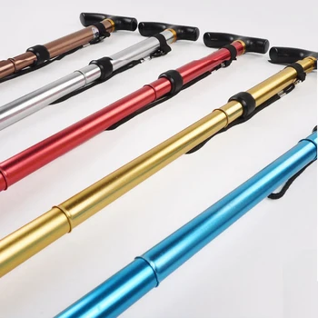 

Trekking Pole Hiking Walking Trekking Walking Sticks Anti Shock Ultralight 4 Sections Adjustable Folding Climbing Accessories