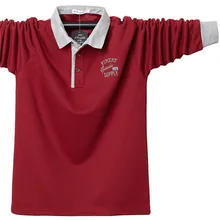 Мужская рубашка поло с длинным рукавом плюс размер 5xl 6xl мужские хлопковые мужские рубашки-поло с длинным рукавом Homme Camisa