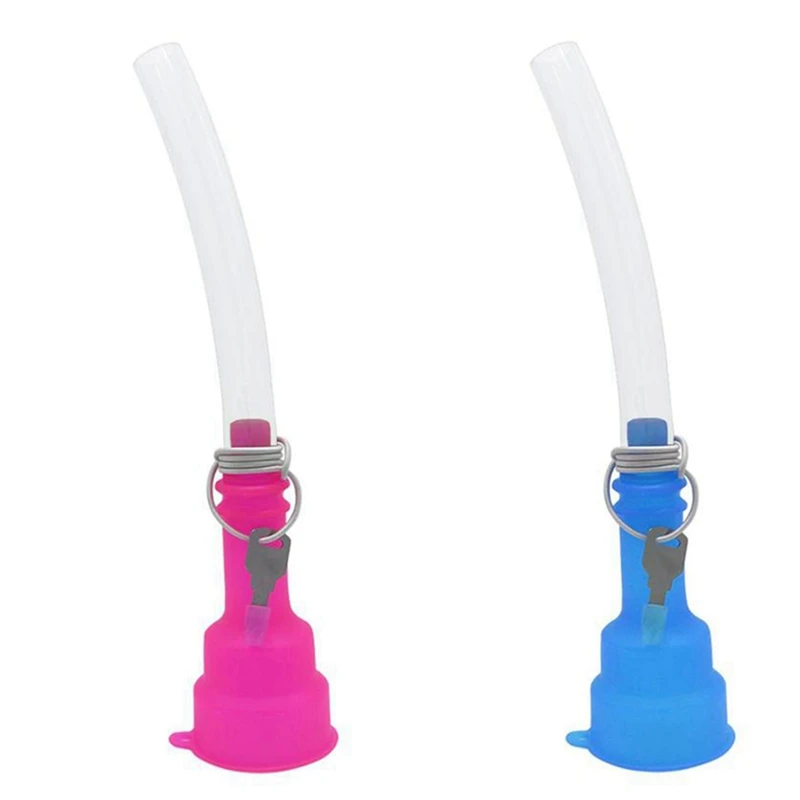 2PcsCansBeerSnorkelStrawBeerBongFunnelSlammerBeerSnorkel