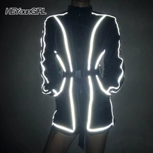 HEYounGIRL Толстовка Harajuku комбинезон женский Повседневный свободный купальный костюм с шортами Женские Светоотражающие полоски черный комбинезон на бретельках осень